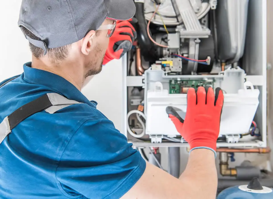 Professional furnace tune-up and safety inspection to improve heating efficiency and extend the lifespan of a home HVAC system.