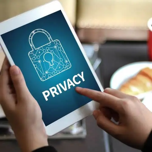 A symbolic image representing data security and privacy protection for Perfect Temp HVAC customers.